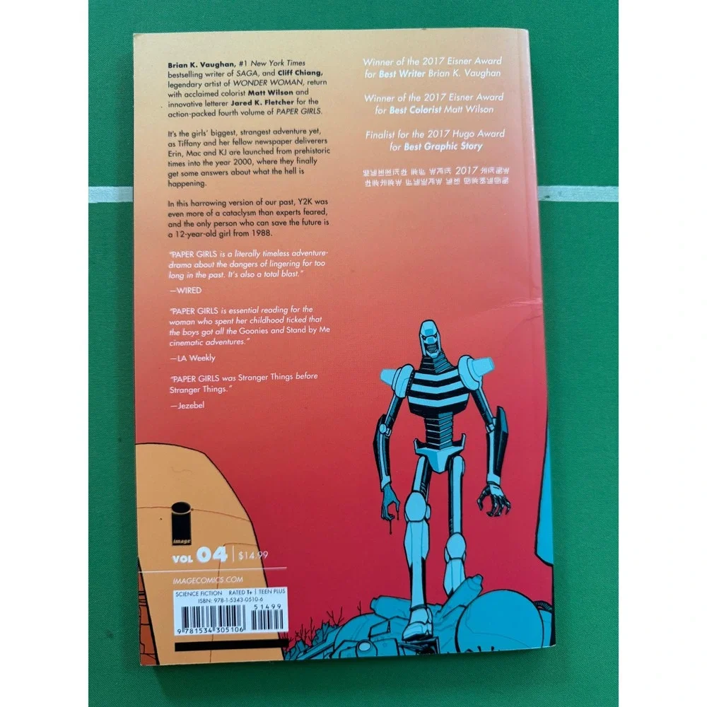 Paper Girls Vol 4 Graphic Novel Comic Manga Brian K Vaughan Cliff Chiang Good